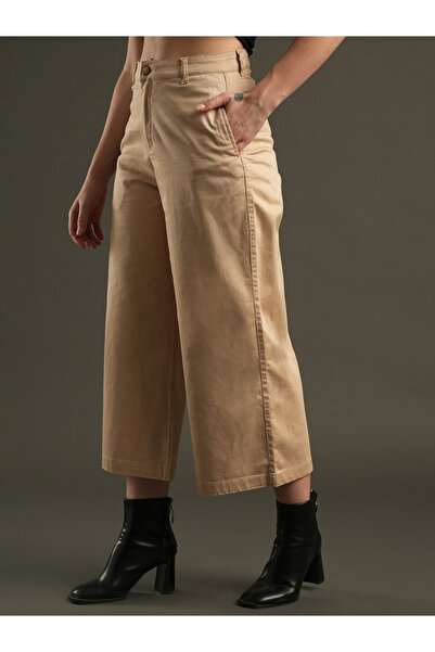 Globus By Styli Satin Stretchable Mid-Rise Relaxed Fit Trousers