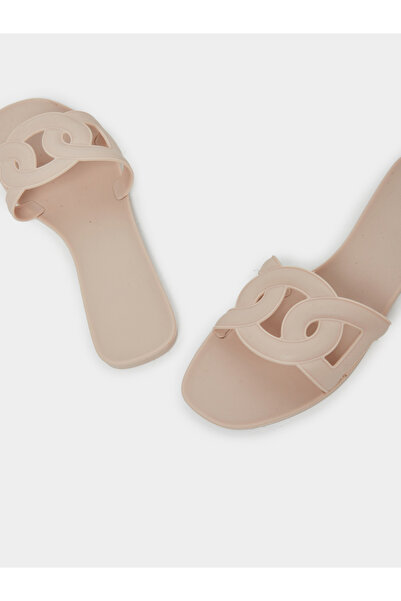 Take Two By Styli Solid Cross Circle Vamp Flat Sandals