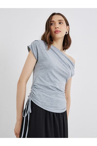 DW By Styli Floral Printed Pure Cotton Strappy Peplum Top