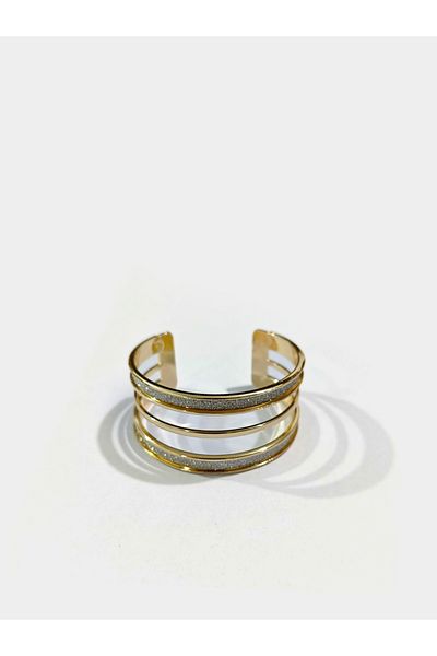 Styli Cut-Out Design Open Cuff Bangle