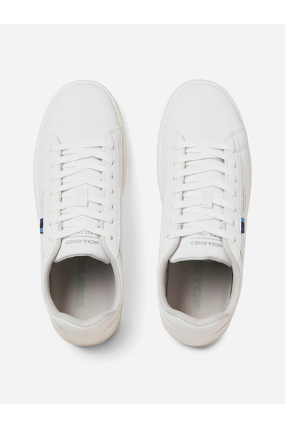 Jack & Jones Leather Logo Detail Lace Up Sneakers