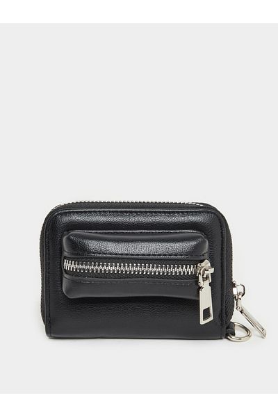 Styli Black Long Strap Zip Pocket Bum Bag