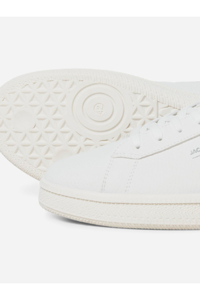 Jack & Jones Leather Logo Detail Lace Up Sneakers