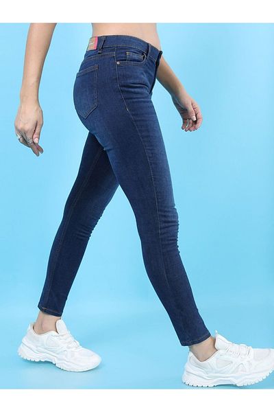 Freehand By Styli Women Blue Skinny Fit Solid Jeans