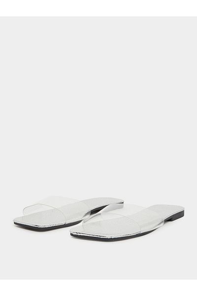 Take Two By Styli Transparent Vamp Flat Sandals