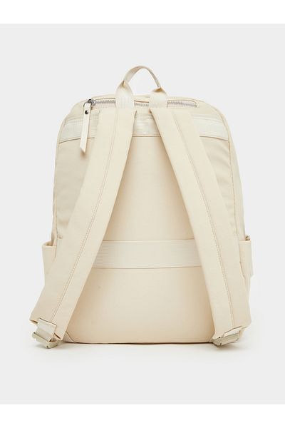 Styli Women Cream Front Zipped Backpack