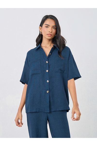 Styli Relaxed Fit Pocket Detail Shirt and Pants Co-Ords