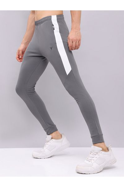 Technosport By Styli Contrast Side Panel Slim Fit Track Pants