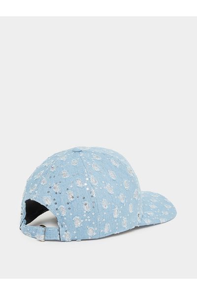 Styli Sequined Distressed Cap