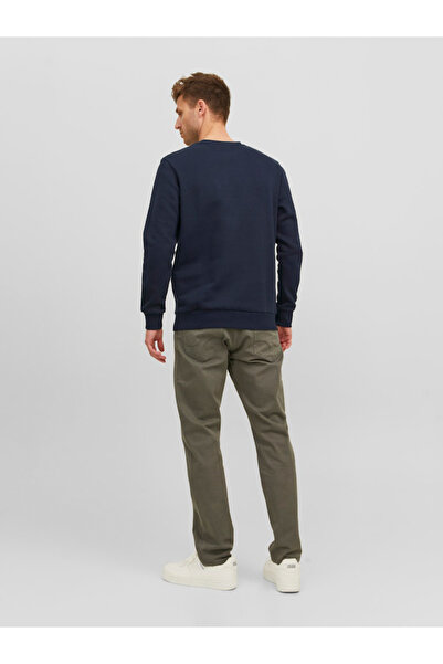 Produkt By Styli Navy Blue Basic Crew Neck Sweatshirt