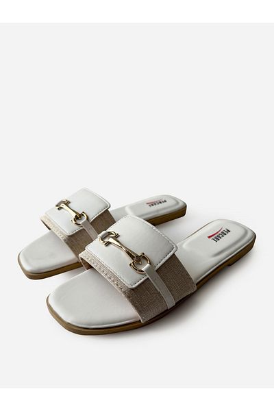 Pedcare By Styli Buckle Detail Slip-On Comfort Flats