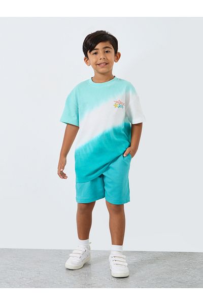 Styli Boys Tie and Dye Print Oversized T-Shirt and Shorts Set
