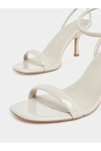 Styli Plain Ankle Strap Stiletto Heel Sandals