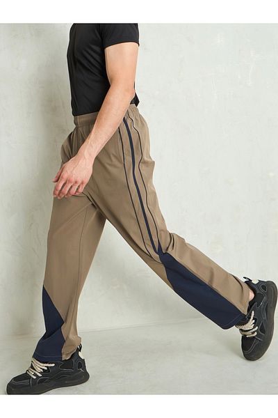 Mascln Sassafras By Styli Color Block Baggy Parachute Pants