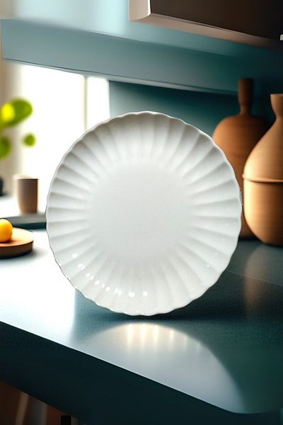 Kütahya Porselen Bone Luz Form Pasta Set 6 Pieces 21cm White Bnlzf21Dus600