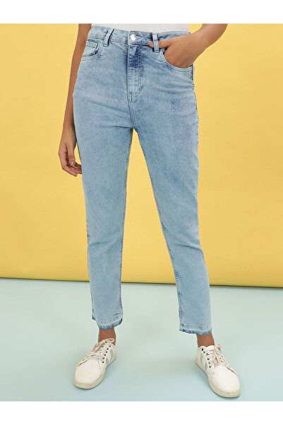 Freehand By Styli Women Blue Straight Fit Solid Jeans