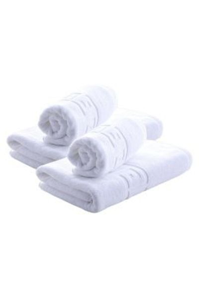 Ralex Set 4 bath towels 2 body size 70 x 140 cm and 2 face size 50 x 90 cm, 100% Cotton, Greek Border, 500