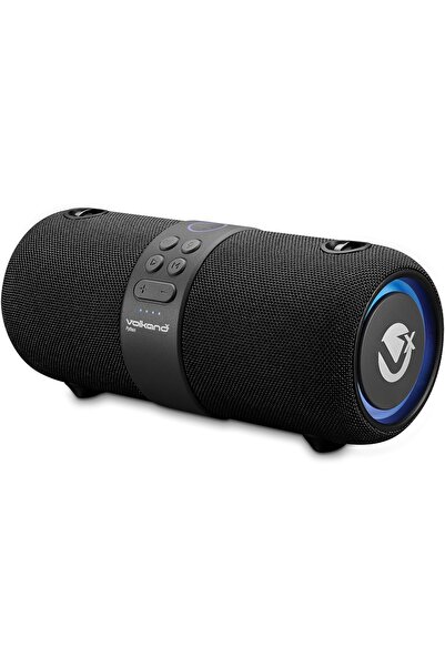 Volkano AquaBeats: مكبر صوت بلوتوث محمول مع صوت غامر ومقاومة للماء IPX6 - أسود