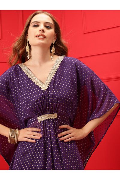 INDO STREET By Styli Printed Lace Insert Top and Trousers Co-Ords