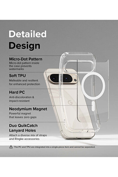 Ringke Google Pixel 9 Pro XL Case Cover | Fusion Magnetic Series | Clear