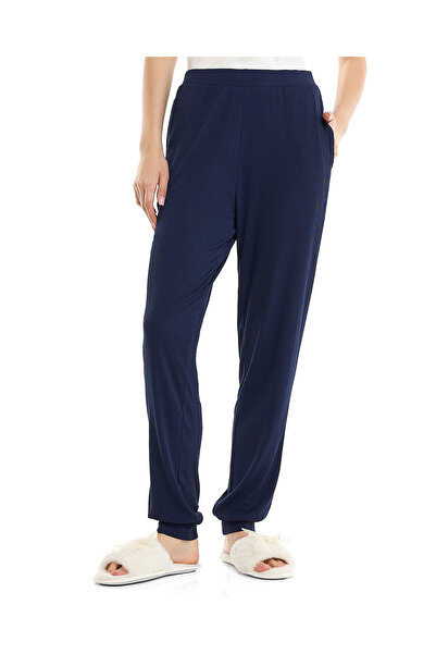 R&B Ribbed Lounge Pants with Elastic Waist