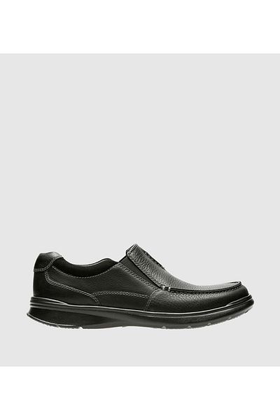 CLARKS حذاء كوتريل رجالي أسود بدون رباط