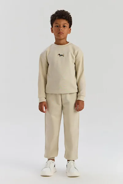 Nebbati Basic Bg Store Boy's Beige Sweatpants