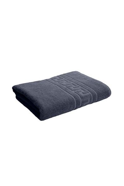 Ralex Hand Towel 30 x 50 cm 100% Cotton Greek Border 500 g/m², Dark Grey