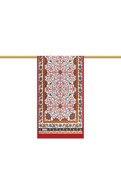 Bursa İpek Burgundy Ivy Pattern Narrow Silk Scarf