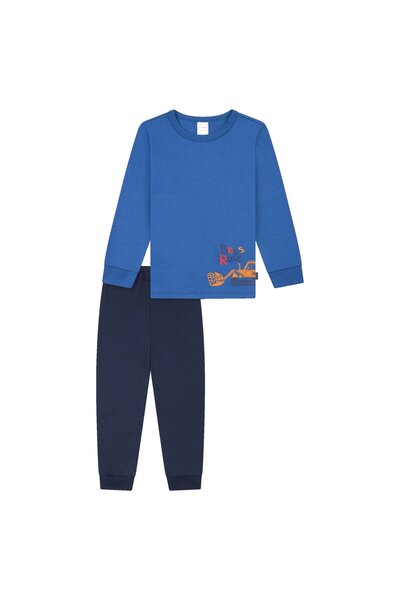 Schiesser Jungen Schlafanzug, lang - Kids, Bündchen, Baumwolle, Print