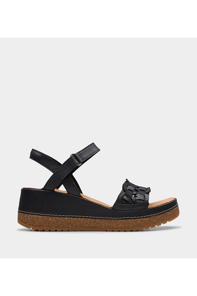 CLARKS Black Women's Kassanda Bar Sandals