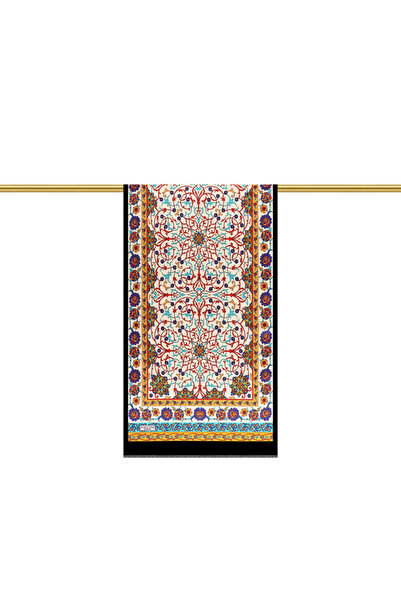 Bursa İpek Gold Ivy Pattern Narrow Silk Scarf