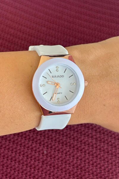 TAKIŞTIR White Color Women's Watch with Silicone Cord