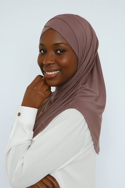 Mercan Hijab Boneli Pleated Hijab