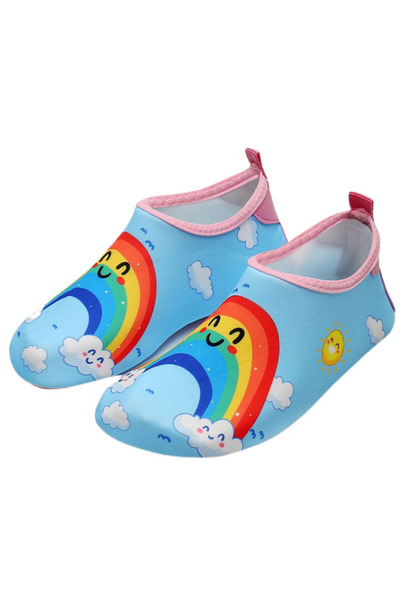 THK ® Children's Slippers, Beach, Rainbow, in the Water or at the Gym, 34-35EU, 8-9 years, 20.5cm