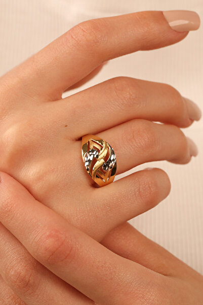 Çgk Çiğdem Gürel Kuyumculuk Damla Desenli Anne Altın Yüzük