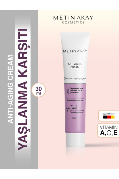 Metin Akay Kozmetik Anti-Aging Günlük Yüz Kremi – Hyaluronik Asit + Vitamin K...