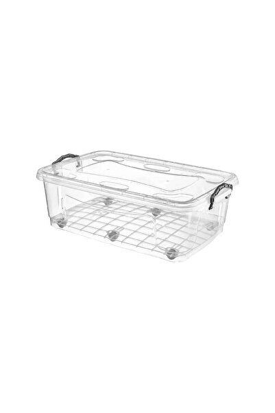 Waldern Home Wheeled Storage Container - Large Size Storage Box 30 Liters Transparent