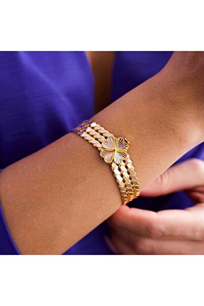 Cherry by Özkonak Çiçek Motifli Pullu Kelepçe