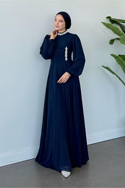 Sezi Moda Giyim فستان سهرة من الشيفون من إيسيليا