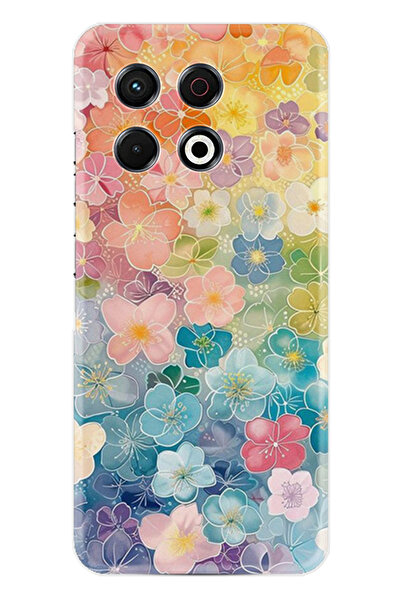 TECNO Spark 30 Pro Kılıf Boutique Baskılı Resimli Şahane Çiçekler Pcode -063