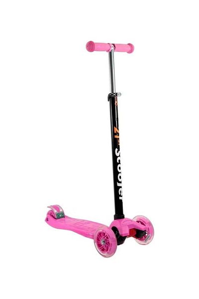 rexa Tri Flash Wheels Adjustable Kick Scooter – Foldable & Smooth Riding