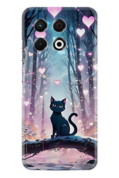 TECNO Spark 30 Pro Kılıf Boutique Baskılı Resimli Love Cats Tree Pcode -050