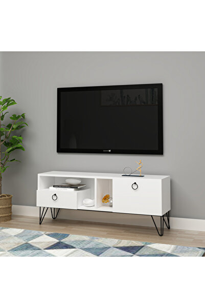 Ninnimo Lina Tv Ünitesi Tv Sehpası Beyaz Mdf
