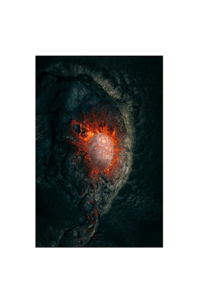 OEM Tablou Canvas, 'Inima de foc a pamantului', Lumina, Foc, Magma, Pamant, Mister, Energie, Intensitate