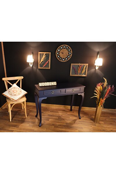 Wooding Mobilya 100 Cm Çekmeceli Masif Lacivert Dresuar