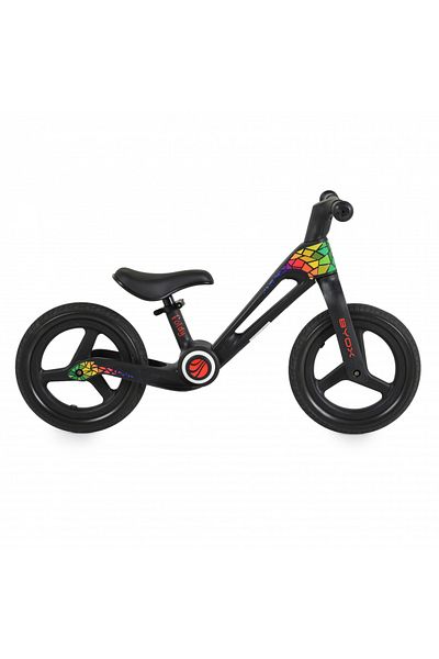 byox Balance bike without pedals for children Foldy Black, Foldable design, 12 inch wheels made of P