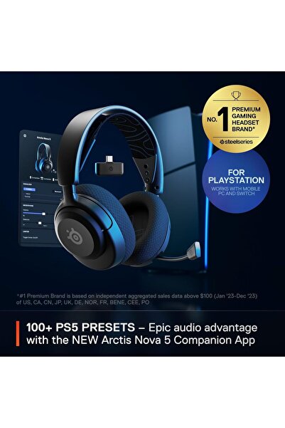 SteelSeries Arctis Nova 5P Wireless - PS5 Gaming Headset