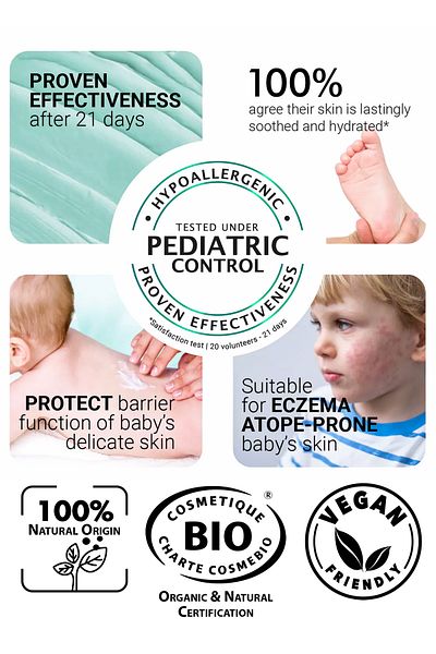 Gamarde Bébé Organic Dermo-Soothing Cream for Babies for Sensitive, Atopic & Eczema-Prone Skin 40ml