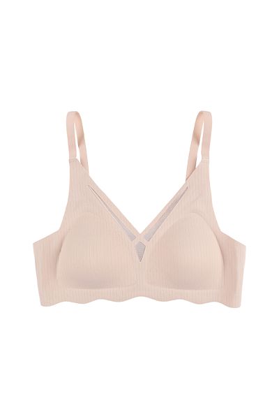 koza iç giyim Laser Seamless Slice Detailed Low-Cut Bra Without Underwire